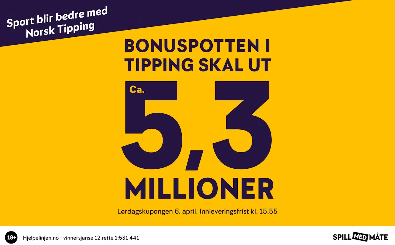 bonuspott norsk tipping